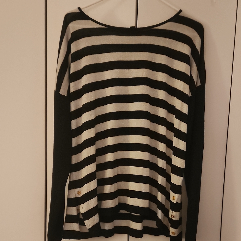 Black and White Striped Sweater